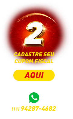 Cadastre seu cupom pela web ou pelo WhatsApp